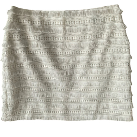 J. Crew Dresses & Skirts - J Crew Fringe Lace Skirt Sz 4